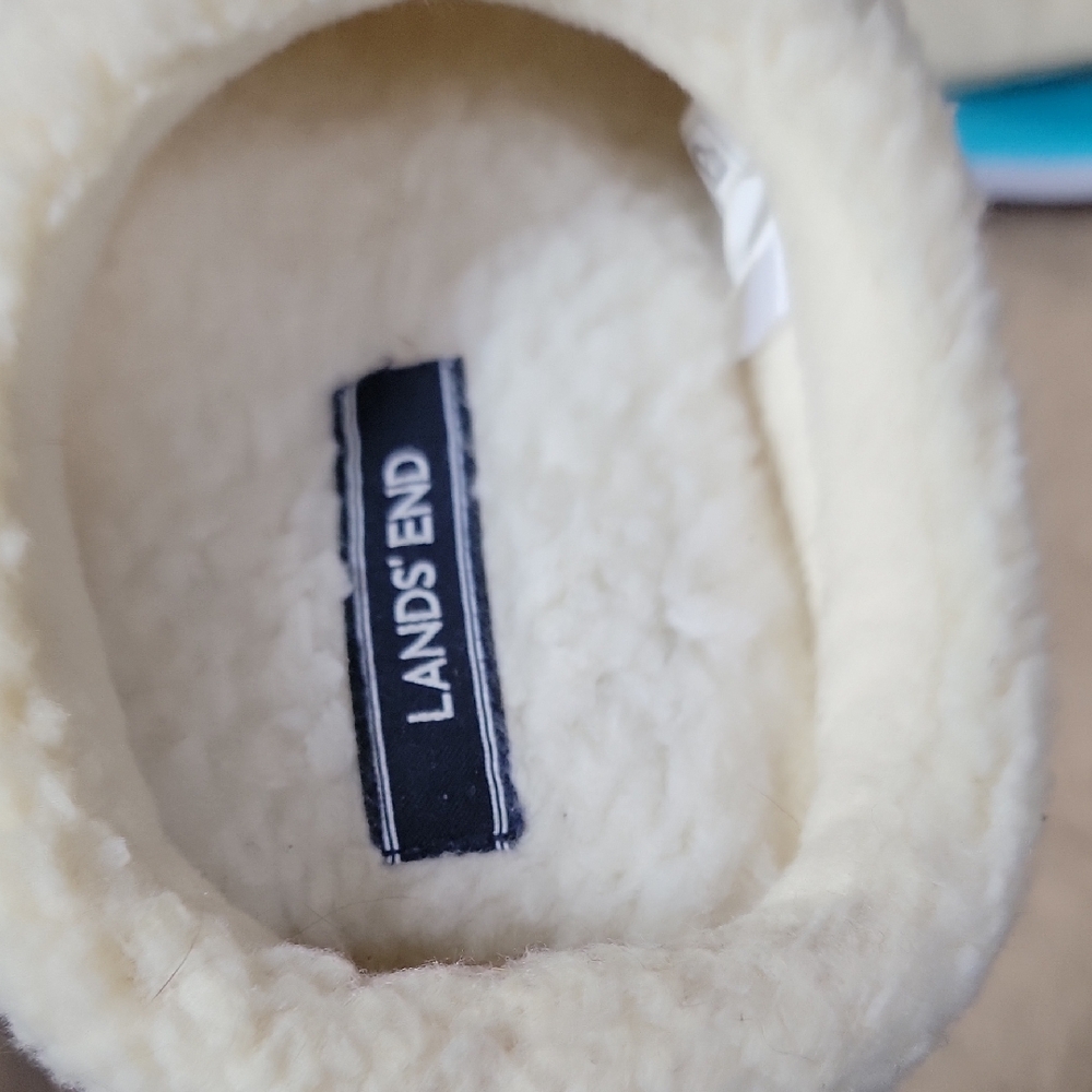 Lands' End Soft Cream Fleece Footwear